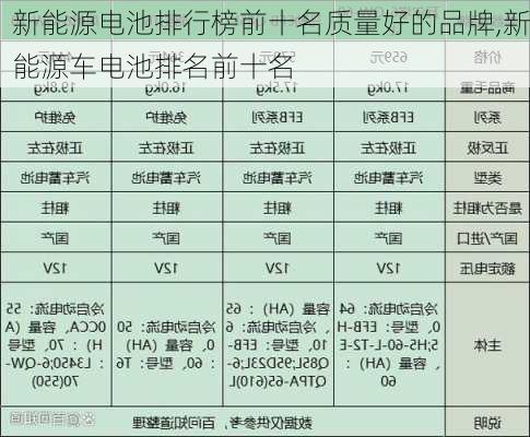 新能源电池排行榜前十名质量好的品牌,新能源车电池排名前十名-第2张图片-苏希特新能源