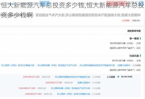 恒大新能源汽车总投资多少钱,恒大新能源汽车总投资多少钱啊-第2张图片-苏希特新能源