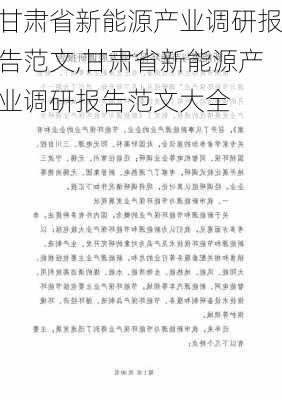 甘肃省新能源产业调研报告范文,甘肃省新能源产业调研报告范文大全-第3张图片-苏希特新能源