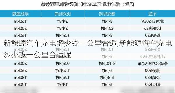 新能源汽车充电多少钱一公里合适,新能源汽车充电多少钱一公里合适呢-第1张图片-苏希特新能源