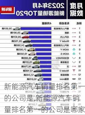 新能源汽车销量排名第一的公司是,新能源汽车销量排名第一的公司是哪家-第2张图片-苏希特新能源