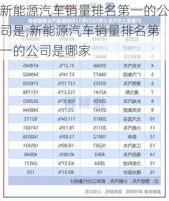 新能源汽车销量排名第一的公司是,新能源汽车销量排名第一的公司是哪家-第3张图片-苏希特新能源