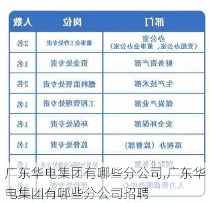 广东华电集团有哪些分公司,广东华电集团有哪些分公司招聘-第2张图片-苏希特新能源