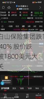 白山保险集团跌1.40% 股价跌破1800美元大关-第1张图片-苏希特新能源