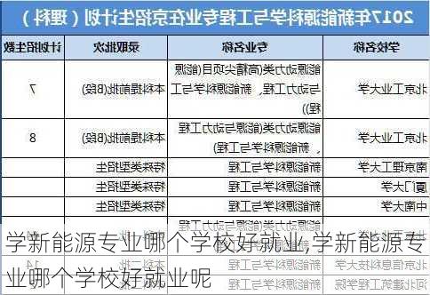 学新能源专业哪个学校好就业,学新能源专业哪个学校好就业呢-第2张图片-苏希特新能源