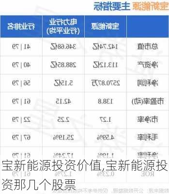 宝新能源投资价值,宝新能源投资那几个股票