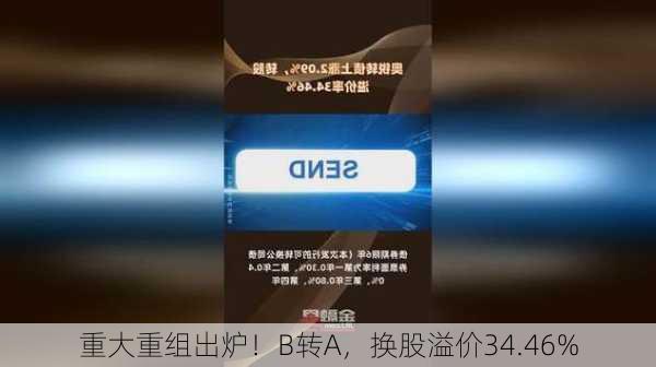 重大重组出炉！B转A，换股溢价34.46%-第2张图片-苏希特新能源