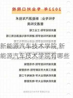 新能源汽车技术学院,新能源汽车技术学院有哪些