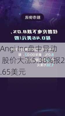 Angi Inc盘中异动 股价大涨5.38%报2.65美元-第1张图片-苏希特新能源