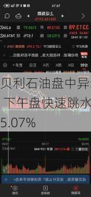 贝利石油盘中异动 下午盘快速跳水5.07%-第1张图片-苏希特新能源