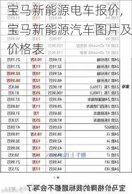 宝马新能源电车报价,宝马新能源汽车图片及价格表-第2张图片-苏希特新能源