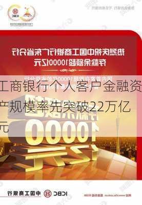 工商银行个人客户金融资产规模率先突破22万亿元-第1张图片-苏希特新能源