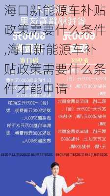 海口新能源车补贴政策需要什么条件,海口新能源车补贴政策需要什么条件才能申请-第2张图片-苏希特新能源