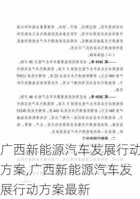 广西新能源汽车发展行动方案,广西新能源汽车发展行动方案最新