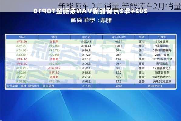 新能源车 2月销量,新能源车2月销量-第2张图片-苏希特新能源