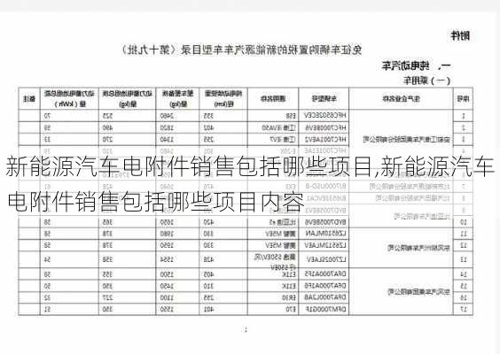 新能源汽车电附件销售包括哪些项目,新能源汽车电附件销售包括哪些项目内容-第2张图片-苏希特新能源