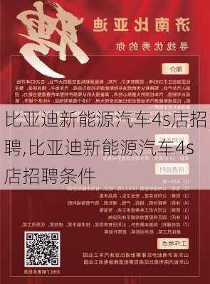 比亚迪新能源汽车4s店招聘,比亚迪新能源汽车4s店招聘条件-第2张图片-苏希特新能源