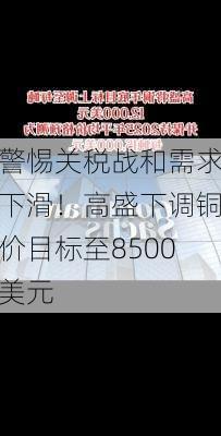 警惕关税战和需求下滑！高盛下调铜价目标至8500美元-第2张图片-苏希特新能源