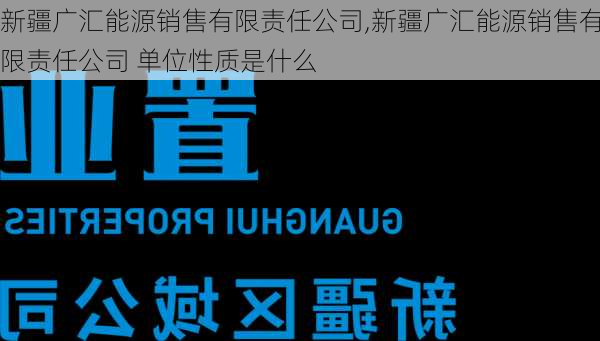 新疆广汇能源销售有限责任公司,新疆广汇能源销售有限责任公司 单位性质是什么-第3张图片-苏希特新能源