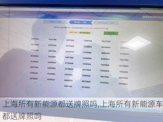 上海所有新能源都送牌照吗,上海所有新能源车都送牌照吗