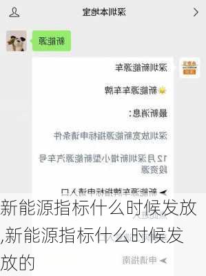 新能源指标什么时候发放,新能源指标什么时候发放的