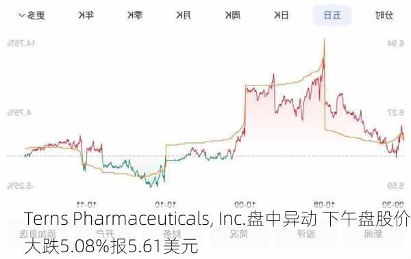 Terns Pharmaceuticals, Inc.盘中异动 下午盘股价大跌5.08%报5.61美元-第1张图片-苏希特新能源