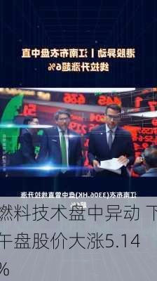 燃料技术盘中异动 下午盘股价大涨5.14%-第1张图片-苏希特新能源