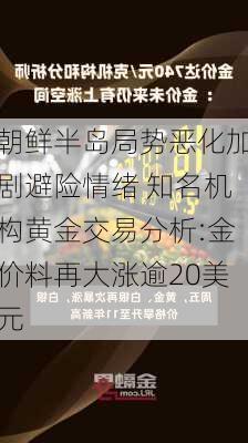 朝鲜半岛局势恶化加剧避险情绪 知名机构黄金交易分析:金价料再大涨逾20美元-第1张图片-苏希特新能源