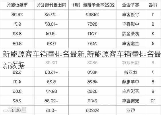 新能源客车销量排名最新,新能源客车销量排名最新数据-第3张图片-苏希特新能源