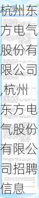 杭州东方电气股份有限公司,杭州东方电气股份有限公司招聘信息-第2张图片-苏希特新能源