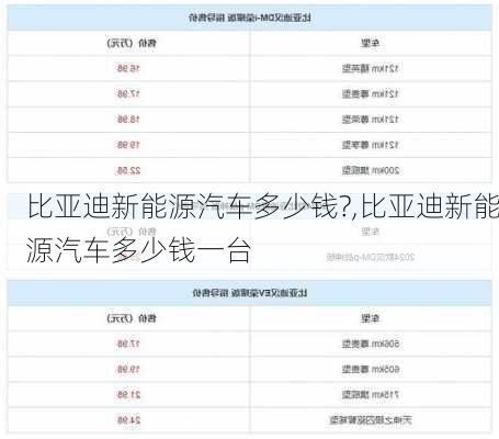 比亚迪新能源汽车多少钱?,比亚迪新能源汽车多少钱一台-第3张图片-苏希特新能源