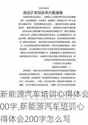 新能源汽车培训心得体会200字,新能源汽车培训心得体会200字怎么写-第2张图片-苏希特新能源