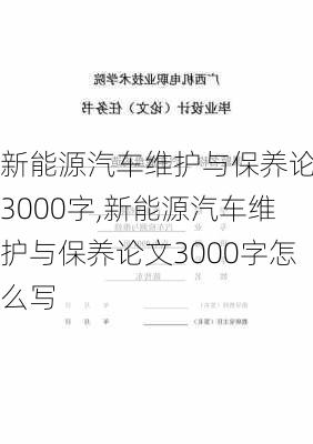 新能源汽车维护与保养论文3000字,新能源汽车维护与保养论文3000字怎么写-第3张图片-苏希特新能源