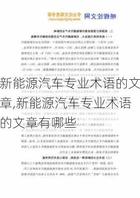 新能源汽车专业术语的文章,新能源汽车专业术语的文章有哪些-第3张图片-苏希特新能源