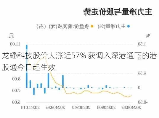 龙蟠科技股价大涨近57% 获调入深港通下的港股通今日起生效