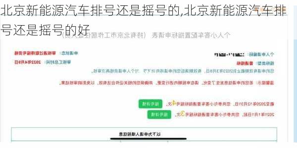 北京新能源汽车排号还是摇号的,北京新能源汽车排号还是摇号的好