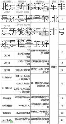 北京新能源汽车排号还是摇号的,北京新能源汽车排号还是摇号的好-第2张图片-苏希特新能源