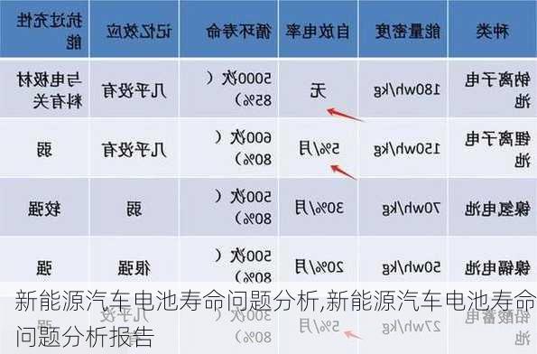 新能源汽车电池寿命问题分析,新能源汽车电池寿命问题分析报告-第2张图片-苏希特新能源