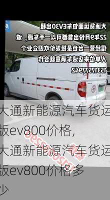 大通新能源汽车货运版ev800价格,大通新能源汽车货运版ev800价格多少