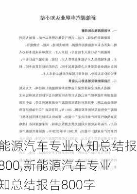 新能源汽车专业认知总结报告800,新能源汽车专业认知总结报告800字