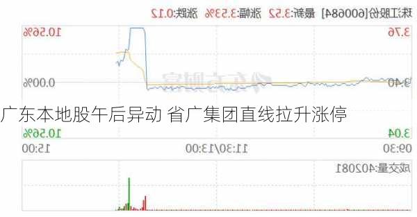 广东本地股午后异动 省广集团直线拉升涨停