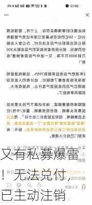 又有私募爆雷！无法兑付，已主动注销-第3张图片-苏希特新能源