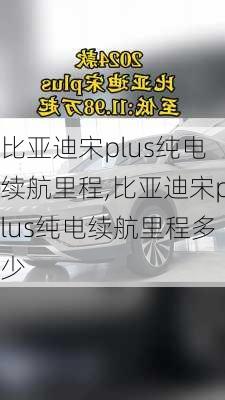 比亚迪宋plus纯电续航里程,比亚迪宋plus纯电续航里程多少-第2张图片-苏希特新能源